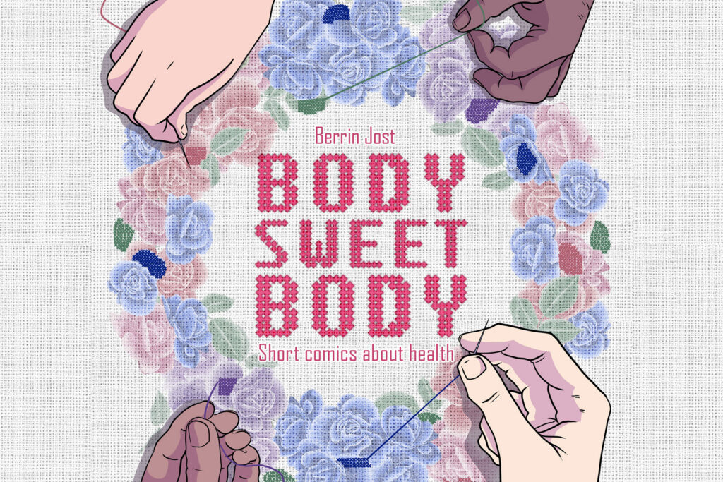 Body Sweet Body wird als Schriftzug gestickt