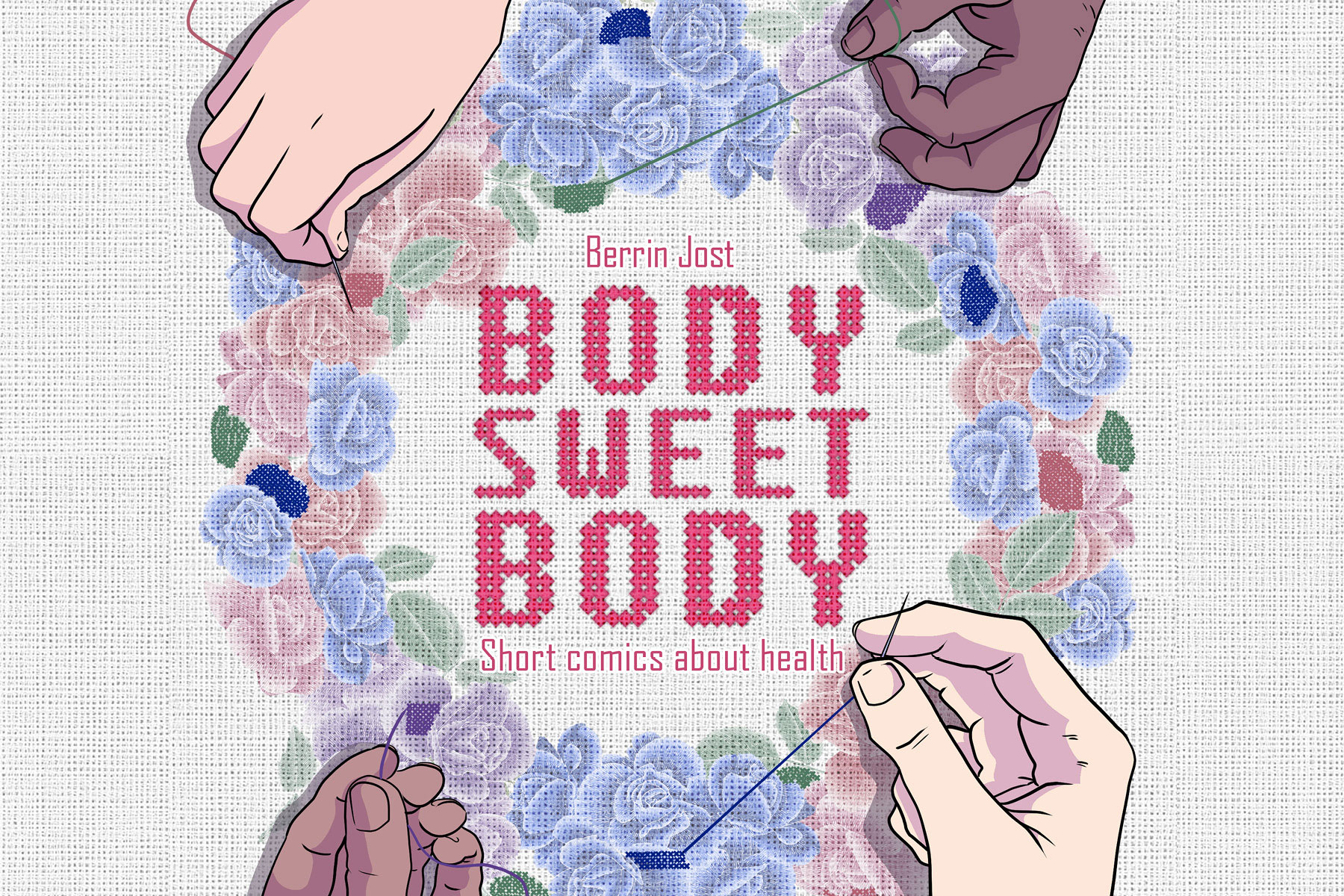Body Sweet Body wird als Schriftzug gestickt