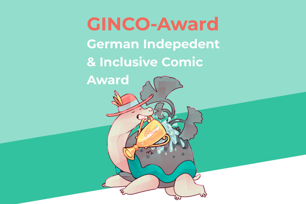 Eine Schildkröter trägt einen Pokal.