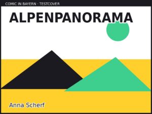 Testcover: schwarze und grüne Bergspitzen über gelbem Feld